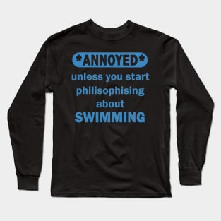 Swim breaststroke swimming goggles Long Sleeve T-Shirt